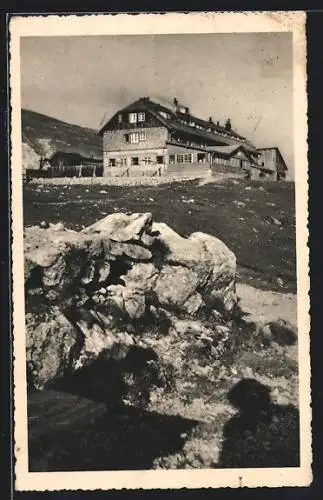 AK Karl Ludwighaus, Berghütte auf der Rax mit Predig