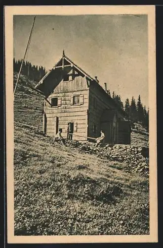 AK Ötscherhaus, Ansicht der Berghütte