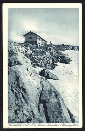 AK Fischhütte, Berghütte d. Oe. T. K. mit Blick zum Kaiserstein