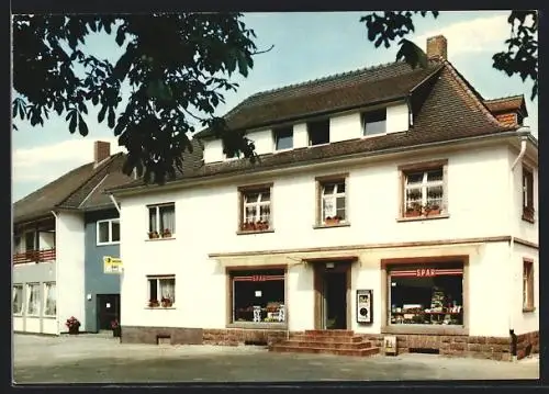 AK Ottoschwanden / Brsg., Blick aufs Café Hauber mit Bäckerei, Konditorei und Spar