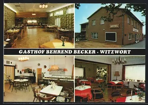 AK Witzwort, vier Ansichten vom Gasthof Behrend Becker