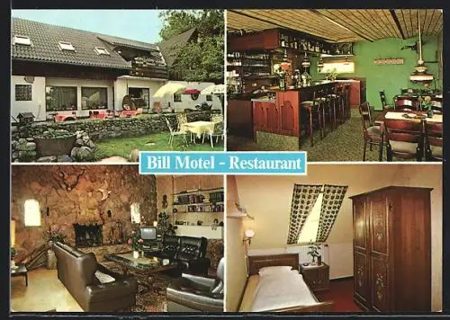 AK Bilschau, Bill Motel-Restaurant Hans u. Ingeborg Ryfisch, Am Krug 9, Innenansichten