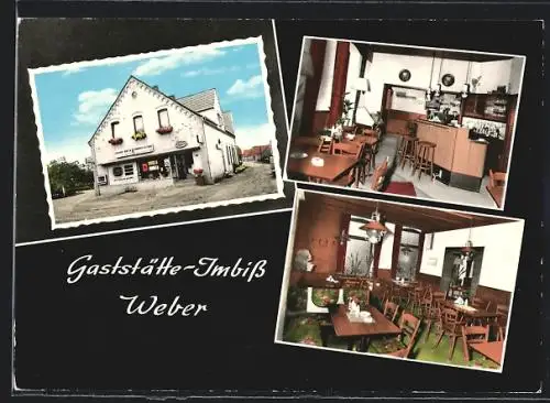 AK Thedinghausen, Gasthaus Weber, Innenansichten