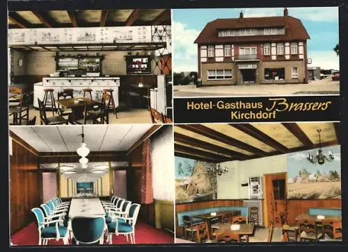 AK Kirchdorf üb. Sulingen, Hotel-Gasthaus Uwe Brassers, Innenansichten