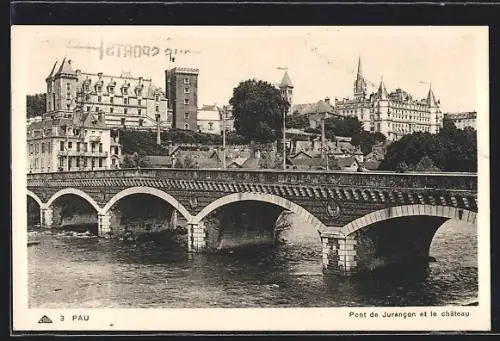 AK Pau, Pont de Jurancon et le château
