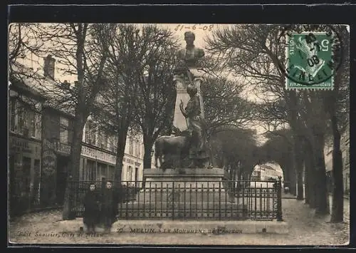 AK Melun, Le Monument de Pasteur