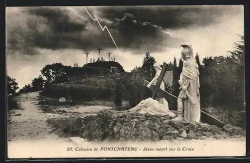 AK Pontchateau, Jésus meurt sur la Croix