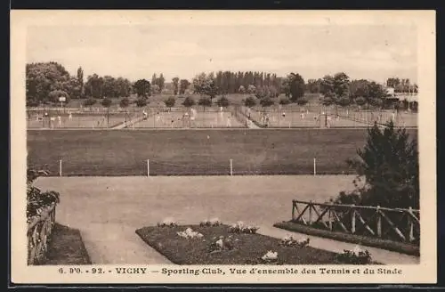 AK Vichy, Sporting-Club, Vue d`ensemble des Tennis et du Stade