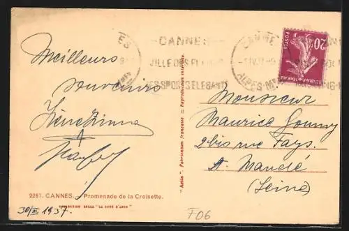 AK Cannes, Promenade de la Croisette