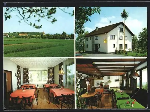 AK Breitenberg / Neuweiler, Gasthaus-Pension Hirsch, Innen- und Aussenansicht
