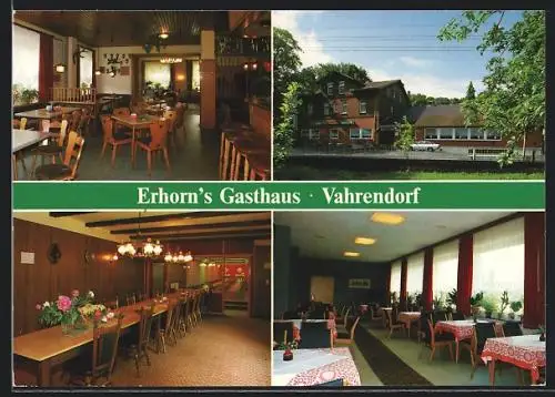 AK Rosengarten-Vahrendorf, Gasthaus Erhorn, Aussen- und Innenansichten, Harburger Strasse 18
