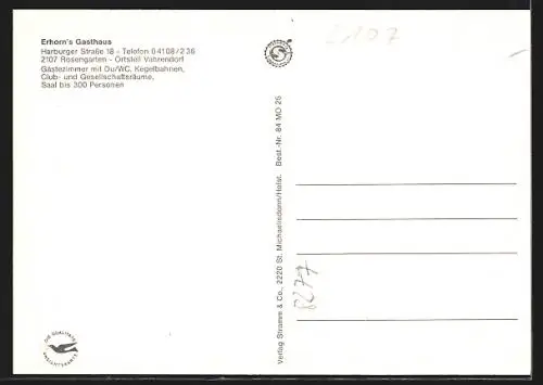 AK Rosengarten-Vahrendorf, Gasthaus Erhorn, Harburger Strasse 18