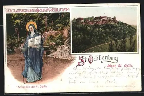 AK St. Odilienberg, Kloster, Standbild der hl. Odilia