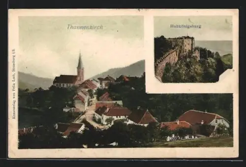 AK Tannenkirch, Hochkönigsburg, Teilansicht mit Kirche