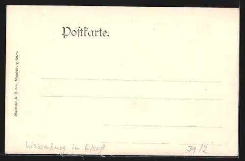 AK Weissenburg, Strassenpartie am Markt mit dem Rathause