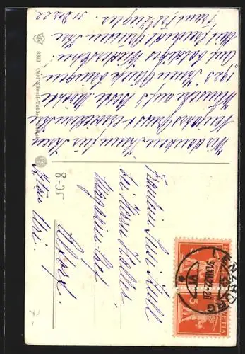 AK Frau in appenzeller Tracht beim Sticken