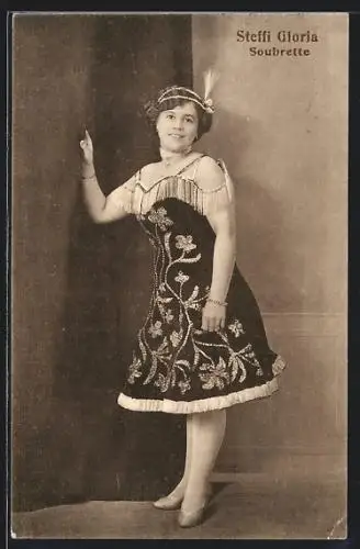 AK Portrait von Steffi Gloria, Soubrette