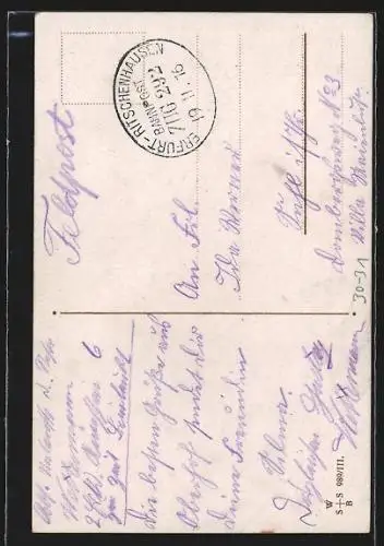 AK Portrait Frau in Uniform mit Mütze, Fräulein Feldgrau