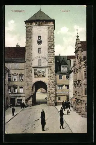 AK Villingen / Baden, Riettor mit Gasthaus zur Thorbrauerei