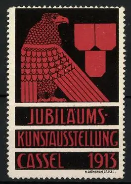 Reklamemarke Cassel, Jubiläums-Ausstellung 1913, Adler