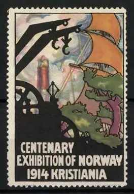 Reklamemarke Kristiania, Centenary Exhibition of Norway 1914, Leuchtturm