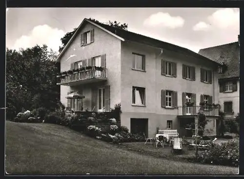 AK Bad Dürrheim, Pension Baier mit Garten