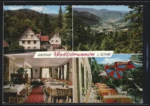 AK Seebach / Ottenhöfen, Gasthaus Wolfsbrunnen mit Umgebung