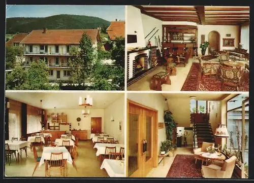 AK Herrenalb, Hotel Haus Holdermann, Kurpromenade 33, Aussen- u. Innenansichten