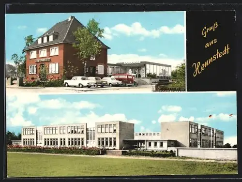 AK Hennstedt /Dithmarschen, Sparkasse und Gebäude