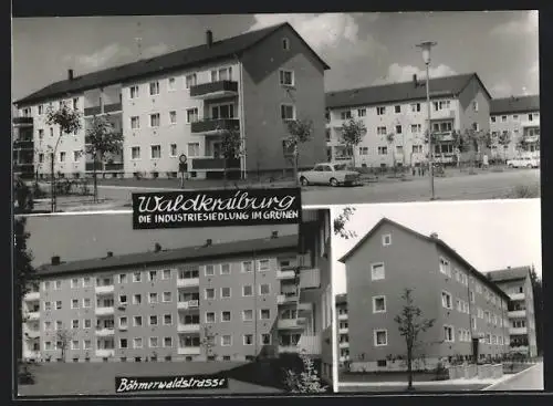 AK Waldkraiburg, Wohnhäuser in der Böhmerwaldstrasse