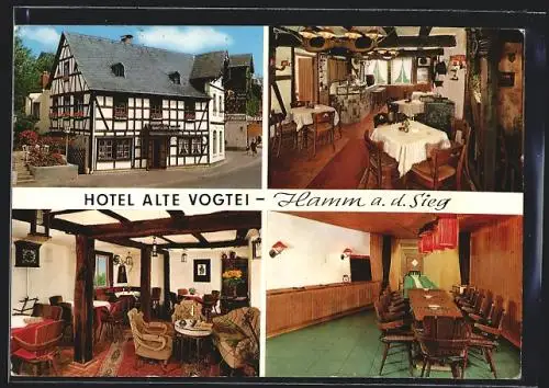 AK Hamm a. d. Sieg, Hotel Alte Vogtei, Fachwerkhaus