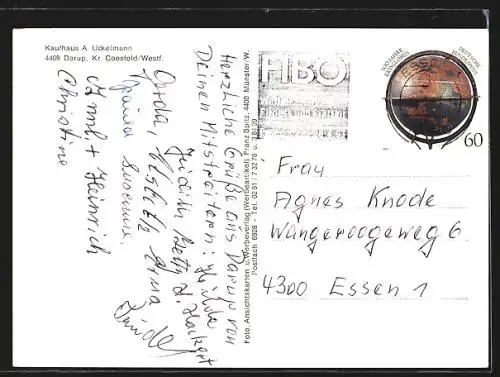AK Darup i. Westf., Kaufhaus A. Uckelmann, Ortsansichten