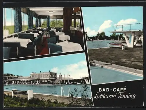 AK Tönning, Bad-Cafe, Schwimbad mit Sprungbrett
