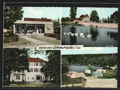 AK Lehmrade /Lbg., Edeka-Markt Petzel, Campingplatz, Kurheim