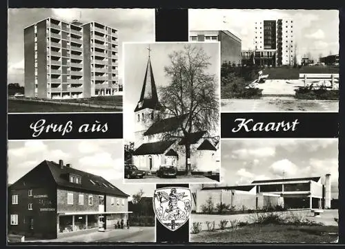 AK Kaarst, Polstermöbel Hügen, Wohnhäuser, Kirche