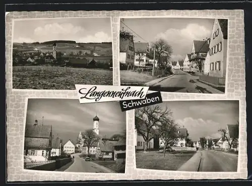 AK Langenneufnach /Schwaben, Ortsansicht mit Kirche