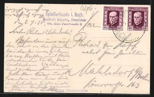 AK Spindlerbaude an der Spindlerpassstrasse