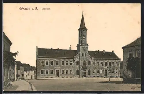 AK Cönnern a. S., Rathaus mit Platz