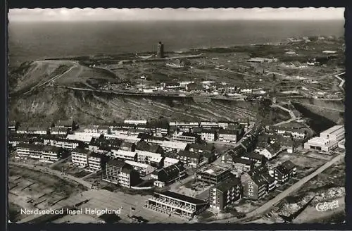 AK Helgoland, Ortsansicht aus der Vogelschau