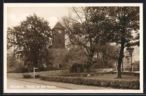 AK Miersdorf, Partie an der Kirche