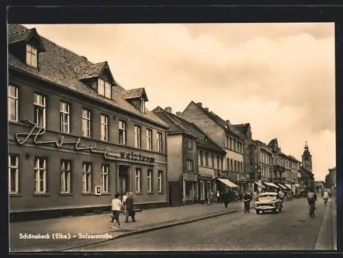 AK Schönebeck /Elbe, Hotel Salzturm in der Salzerstrasse