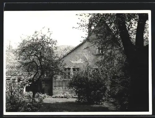 Foto-AK Bad Berka, Pfarrhaus und Garten im Jahr 1971