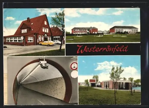AK Westerrönfeld, Gasthaus zum Landhaus, Blick in den Tunnel