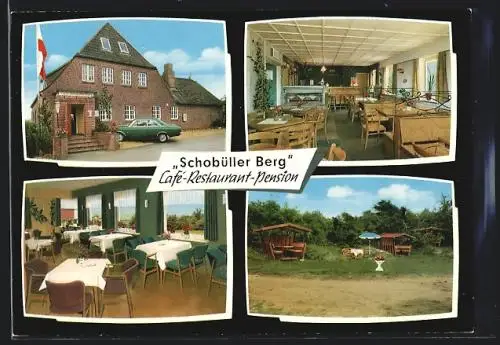 AK Schobüll-Husum, Cafe-Restaurant-Pension Schobüller Berg, Innenansichten