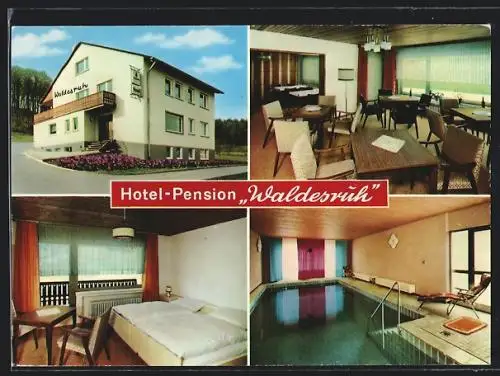 AK Brakel-Istrup, Hotel-Pension Waldesruh, Am Brunsberg 119, mit Schwimmbad