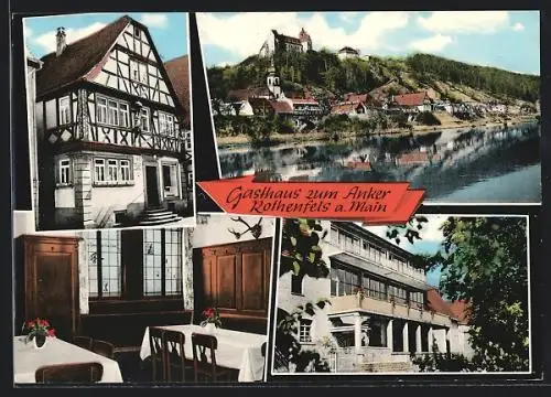AK Rothenfels / Main, Gasthaus zum Anker, Ortsansicht