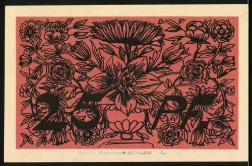 Notgeld Westerburg, 25 Pfennig, Florales Muster