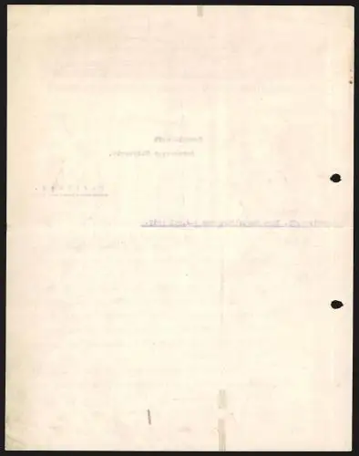 Rechnung Aschersleben 1917, Ascherslebener Maschinenbau-AG, Betriebsgelände mit Transportzügen davor
