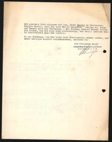 Rechnung Zeitz 1934, Max Dametz, Pyramiden-Fliegenfänger-Fabrik, Das Betriebsgelände und die Einfahrt