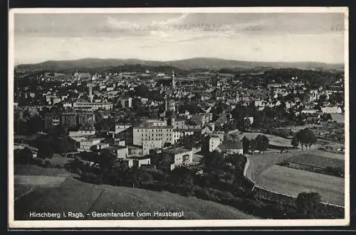 AK Hirschberg i. Rsgb., Gesamtansicht vom Hausberg aus